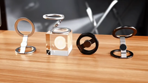Fonken Double-Sided Magnetic Phone Holder Zinc Alloy Fingertip Gyroscope Foldable 360° Rotating Mgsafe Stand