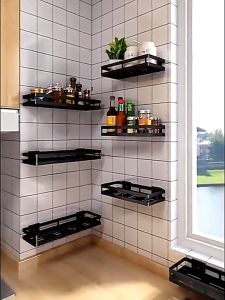 Kệ đựng gia vị nhà bếp bằng thép dán tường chắc chắn -MP08