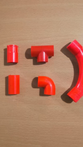 PVC Red Electrical Fittings Coupling/Elbow/Tee/Clamp/Pipe connector(1/41/23/4inch)