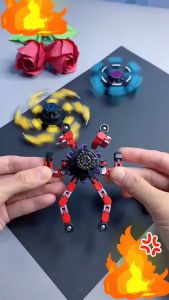 Fidget Spinner Toy Colorful Deformed Action Figure Hand Fingertip Top Relief Stress Gift Kids 2023 Sensory Gyro