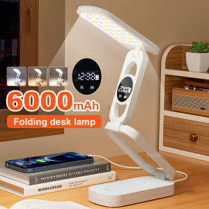 NEW 6000mah Foldable Desk Lamp LED Study Office Light Dimmable Touch Night Light for Travel Home Student Dormitory Reading Lamp