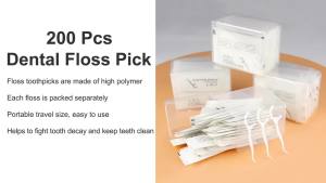 JNSUR 50/200/300pcs Individually Wrapped Floss Picks Portable Dental Floss With Box Teeth Sticks Oral Care Toothpick Hilo Floss