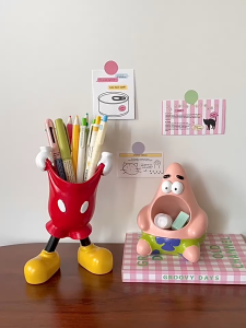 Pen Holder Desktop Decoration Cute Cartoon High-value Makeup Brush Storage Box Student Stationery Supplies