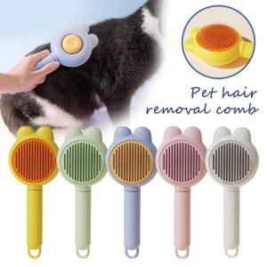 Self Cleaning Pet Comb Cute Cat Comb Hair Fur Removal Dog Comb Sikat Kucing Brush Deshedding 宠物梳子 猫梳