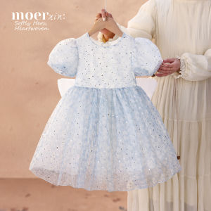MOERXIN | Elegant Princess Dress Blue Starry Skies Summer Girls Dress