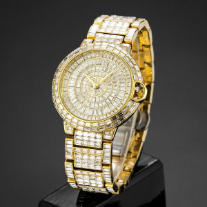 Đồng Hồ Đeo Tay Thạch Anh MISSFOX Dành Cho Nam Ice Out Full Square Diamond Blingbling Hip Hop Thời Trang Thương Hiệu Hàng Đầu Đồng Hồ Vàng/Bạc Chống Sốc Chống Nước