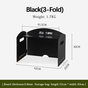 Foldable Gas Stove Windshield Outdoor Camping Cooking BBQ Cookware Burner Card type Windproof Screen Board Stainless Windproof cover