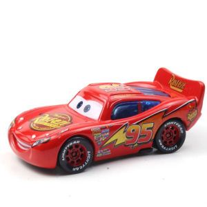 Disney | •Pixar Cars Toy Lightning McQueen Jackson Storm Mater Sally Sheriff 1:55 Diecast Model Car Toy Birthday Gift