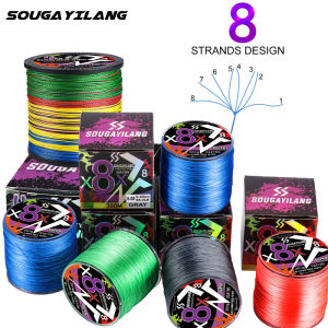 Sougayilang 300M 500M 8 Strands 4 Strands Braided Fishing Line 18-88LB Multifilament X8 Fishing Line Super Strong for Saltwater