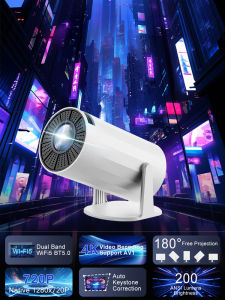 ZDSSY X8 Máy chiếu video thông minh android tv Coolita OS bản địa 720P Hỗ trợ 4K HD WIFI6 BT5.0 xoay ở bất kỳ góc Protable Home Cinema Beam Máy chiếu ngoài trời cho điện thoại di động tv