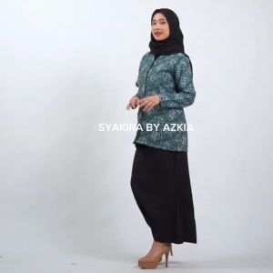 Seragam kerja blazer wanita dan batik pkk terbaru elegan modis reguler fit lengan panjang baby toach