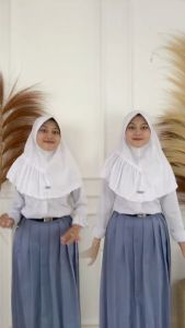 Hijab Serut Sekolah Amira Jilbab Sekolah Anak SD SMP SMA Semua Ukuran Part 1 By Kalishaofficial