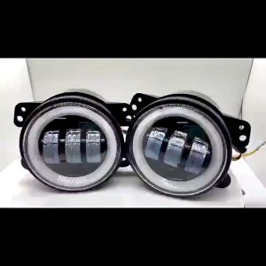 Runye Cars 2pcs 4 Inch LED Fog Lights 60W Amber Yellow CREE Led Chips Offroad Driving Fog Lights Drl for Car Motorcycle