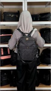 Peonia PNA JISOO Water Resistant Ransel Tas Wanita Punggung Kantor Kerja Sekolah Kuliah Outdoor Trendy Fashion Style Travel Casual Backpack Anak Remaja Perempuan Selempang Cewek Bag