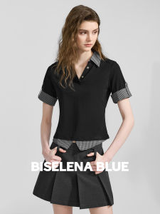 BEIQIANI | Academic Style Commuter Pseudo Layered Short Sleeve T
