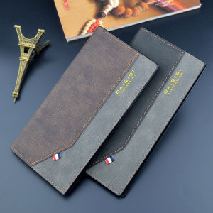 Long Wallet ManYiDi Thin Soft Leather Multi-Card Large Capacity Fashionable Youth Contrast Color Money Clip Trendy Business OL Style