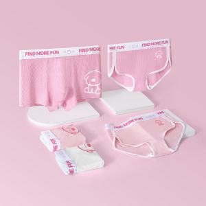 YOLO Summer New Couple Underwear Waffle Boys And Girls Antibacterial Crotch Mid-Waist Breathable WomenS Underwear