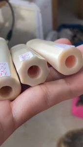 Pipa GG Asli Lokal Panjang 7cm Segilapan Bulat dan Blimbing Bahan Merah Bening