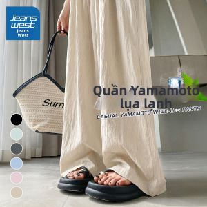Jeanswest | Quần Dài Chân Rộng Mỏng Mát Vải Kẻ Sọc Phong Cách Mùa Hè
