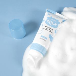 Sữa rửa mặt sữa Laikou với chiết xuất sữa & dầu dừa-Rửa dưỡng da mặt nhẹ nhàng làm sáng & kể cả màu da amino axit kép để hydrat hóa 80g