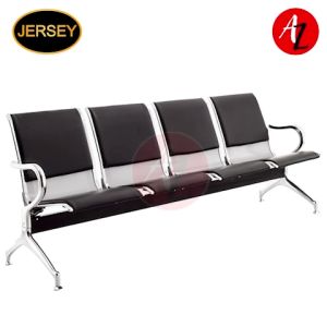Jersey JS-GCF07 BLACK 4 Seater Gang Chair With Foam