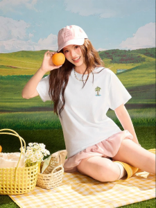 Gbiaior | Coconut Print Loose Short Sleeve T-Shirt