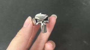 Vintage Punk Thép Không Gỉ Đánh Bóng Cao Cấp Nhẫn Đầu Lâu Gothic Skeleton Biker Bùa Hộ Mệnh Đơn Giản Độc Đoán Thời Trang Phụ Kiện Trang Sức