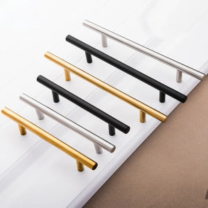 12mm Cabinet Handle Drawer Cabinet Door Handle Furniture T BAR Handle Drawer Cupboard Stainless Steel Kitchen Cabinets Pull Handle
