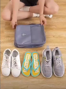 Travel Shoe Organizer Three-layer Shoe Organizer Shoe Bag Travel Waterproof High Capacity Shoe Box Storage Organizer