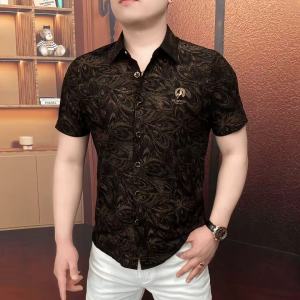 Kawadu | Elegant Printed Business Casual Breathable Light Luxury Mens Shirt