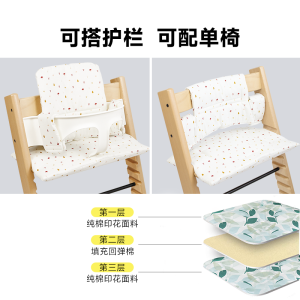 Waterproof Dirty-resistant Dining Chair Pad Cotton Baby Feeding Chair Accessory Universal for Infant Modern Simple Style Rectangular