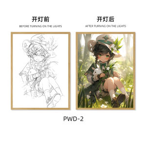 Wendy Game Figure Bedroom Night Light Anime Cartoon Poster Wall Art Glowing Decoration Birthday Gift Collectible Toy