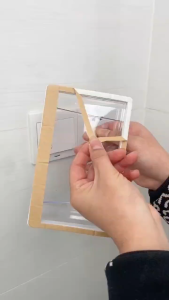 Type 86 Double Self-adhesive Waterproof Box Switch Socket Protective Cover Splash Proof Box Bathroom Toilet Waterproof Box