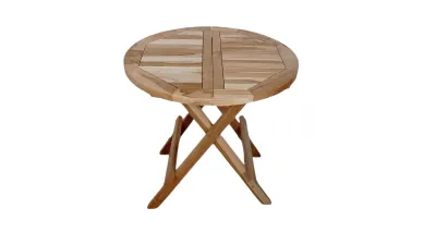 Meja lipat portable kayu jati 50x50x50cm