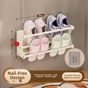DOOPO | Magnetic Door Shoe Rack Anti-theft Dual-layer Shoes Storage Hanger