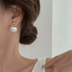 Elegant Pearl Earrings Womens Retro French Style Silver Needle Studs Trendy Fashion Jewelry Fresh out New Model Jodie Style