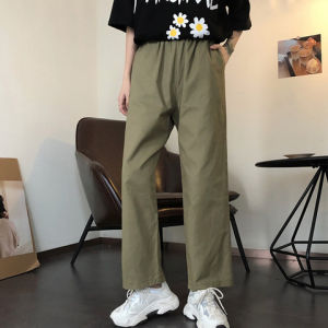 Casual High Waist Wide Leg Pants Womens Loose Fit Bf Straight Leg High Waist Slimming Spring Autumn Harajuku Style Workwear