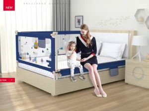 Thanh chắn giường cao cấp KidAndMom BR02 BR23 BR25 độ cao điều chỉnh 75-105cm chống kẹt chống vấp ngã hạ được 1 góc trượt lên xuống (Giá 1 thanh)