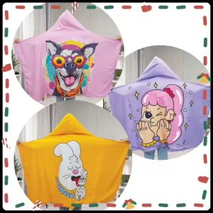 ผ้าคลุม ชุดคลุม เสื้อคลุม ชุดคลูมอาบน้ำ ผ้าเช็ดตัว ผ้าคลูมตัว ลายน่ารักน่าใช้ ผ้าคลูมมีฮู้ด ผ้าคลูมมีหมวก เสื้อคลูมฮู้ด