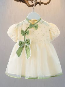 Công Chúa Hoa Đầm Quần Áo Mùa Hè Cho Bé Gái 0-3 Tuổi Em Bé Cotton Vải Bông Pha Trộn Váy Dễ Thương Trang Phục Tiệc Cho Trẻ Sơ Sinh Mặc Cho Bé Gái