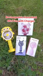 Timi Baby New Cartoon Mini Handheld Small Fan Portable Charging USB Fan Student Small Desktop Electric Fan Gift