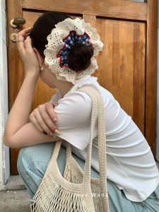 Mùa Hè 2024 Đồ Trang Trí Tóc Ren Hai Lớp Thời Trang Đồ Trang Trí Tóc Sau Đầu Dây Buộc Tóc Vòng Tròn Dây Buộc Tóc Phong Cách Hàn Quốc