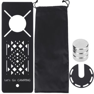 【HOSPORT】Foldable Camping IGT Table Board Kitchen Stainless Steel Table with Storage Bag for Convenient Camping Setup