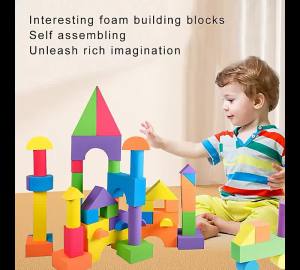 30/46/92pcs Foam Building Block EVA Childrens Toy Assembly Software Sponge Creative Early Education Cognitive Enlightenment Toy