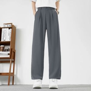 Quần Âu Nam Cao Cấp Chất Liệu Kaki Dáng Suông Rộng Phong Cách Casual Lịch Sự Thích Hợp Mặc Đi Làm Chất Liệu Polyester.