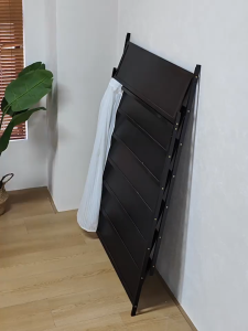 MYM HOME ชั้นวางรองเท้าในบ้าน ชั้นวางรองเท้าหลายชั้นพร้อมม่านกันฝุ่น ตู้เก็บรองเท้าแบบเรียบง่าย