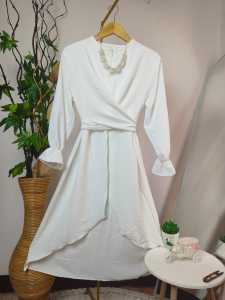 LONG TUNIK AKSEN TALI CRINKLE /LONG TUNIK WAINITA KOREAN STYLE AIRFLOW /ATASAN WANITA KOREAN STYLE