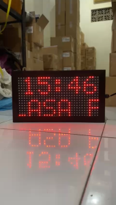 Jam Digital Jam Waktu Sholat Digital JWS Masjid P10 Warna merah Bisa COD