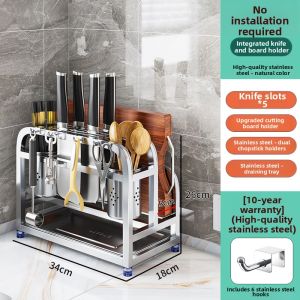HANYUXUAN | Stainless Steel Knife Organizer Rack