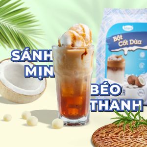 Bột Cốt Dừa Lúave 500G - Chuẩn Vị Dừa Tươi Béo Thơm Đậm Đà Làm Cà Phê Cốt Dừa Làm Bánh Nấu Chè